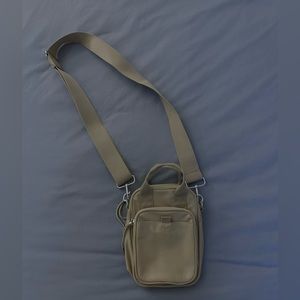 small beige crossbody bag
